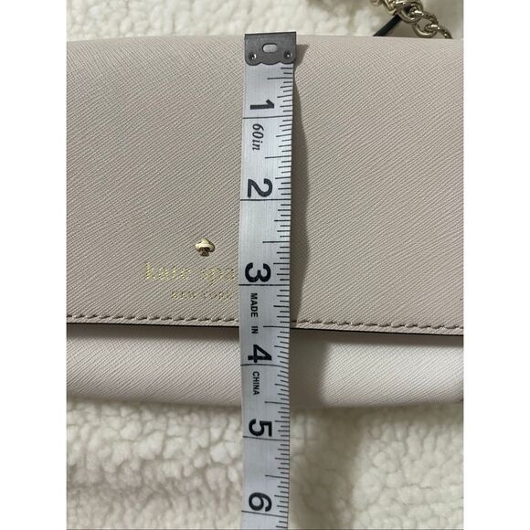 Kate Spade Staci Colorblock Small Flap Crossbody  Taupe/White - Picture 6 of 6